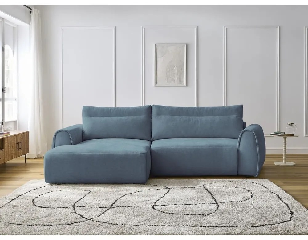 Divano angolare blu Aden – Bobochic Paris