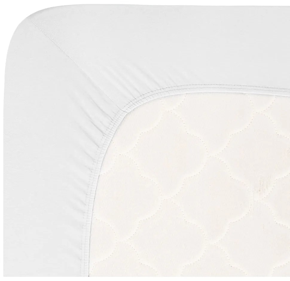 Lenzuolo elastico in jersey bianco 180x200 cm Boxspring - Andrea Simone