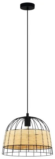 Eglo 55709 - Lampadario a sospensione con filo ANWICK 1xE27/40W/230V rattan