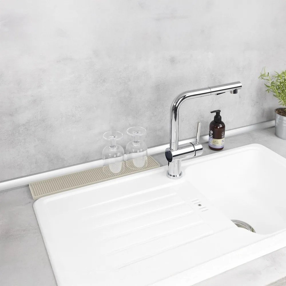 Tappetino scolapiatti beige in plastica 42x8 cm Slim – Wenko