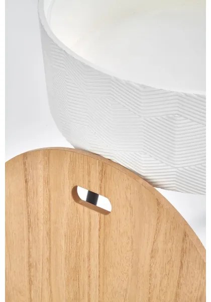 Tavolino da salotto AURA 45x38 cm bianco/nero/beige