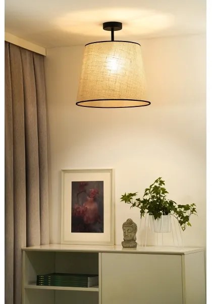 Duolla - Lampadario a plafone YUTE 1xE27/15W/230V diametro 38 cm grigio/nero