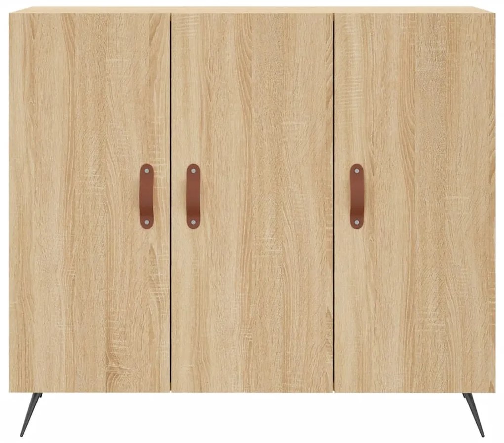 Credenza Rovere Sonoma 90x34x80 cm in Legno Multistrato