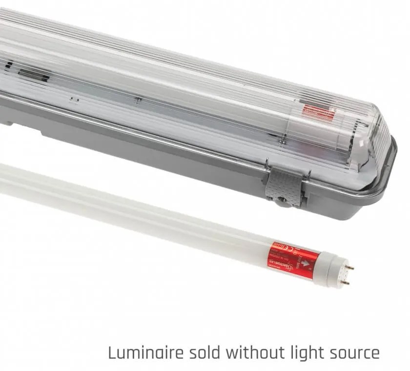 Plafoniera IP65 per 1 tubi LED 150cm – Stagna - (alimentazione Unilaterale) Plafoniera  per 1 tubo LED da 150cm