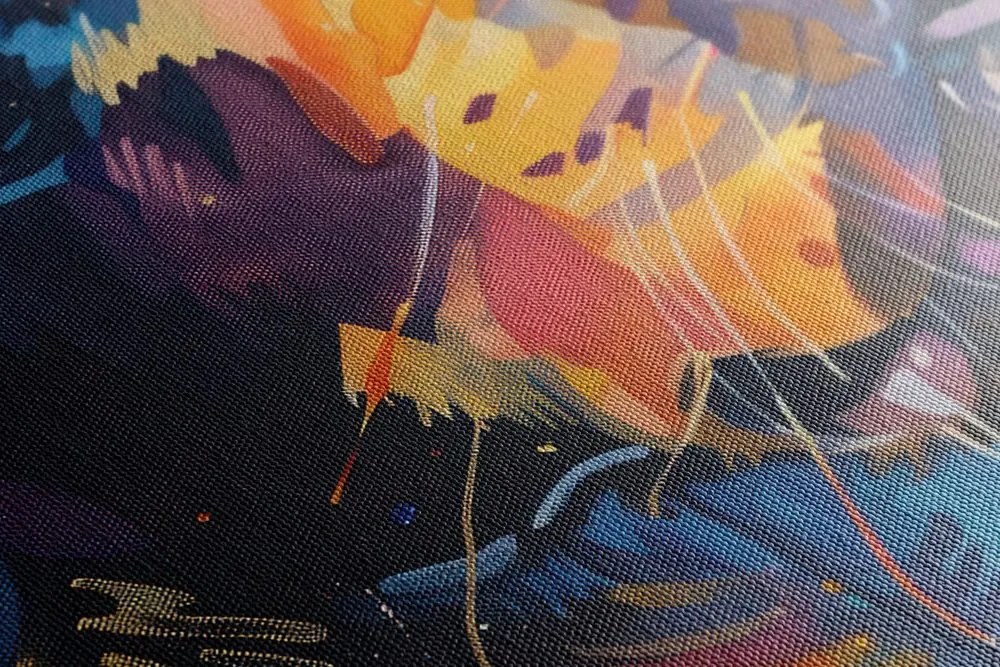 Stampa su tela – Cane con imitazione di pittura