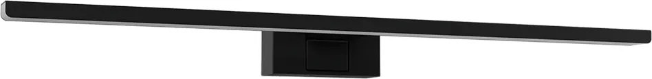 Lampada LED da Specchio 60cm Nera 12W IP54 Tripla Installazione Colore Bianco Caldo 3.000K