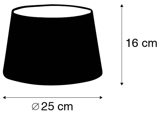 Paralume in lino marrone 25/16