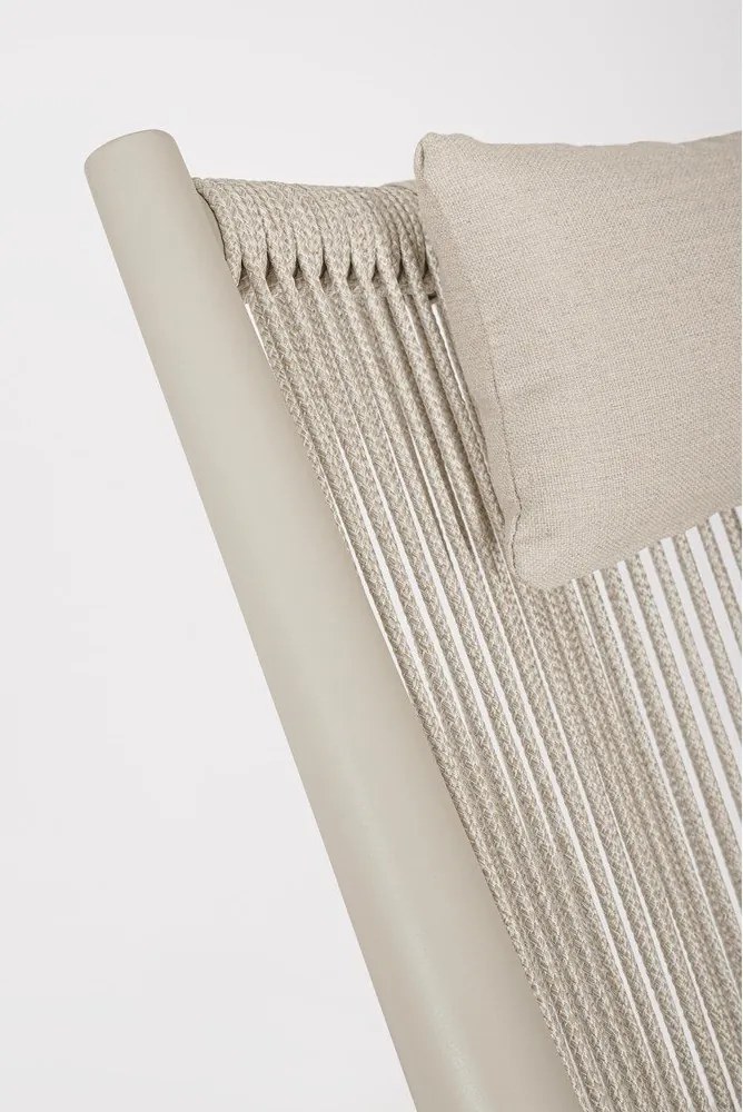 Poltrona da esterno beige in metallo Aloha – Bizzotto