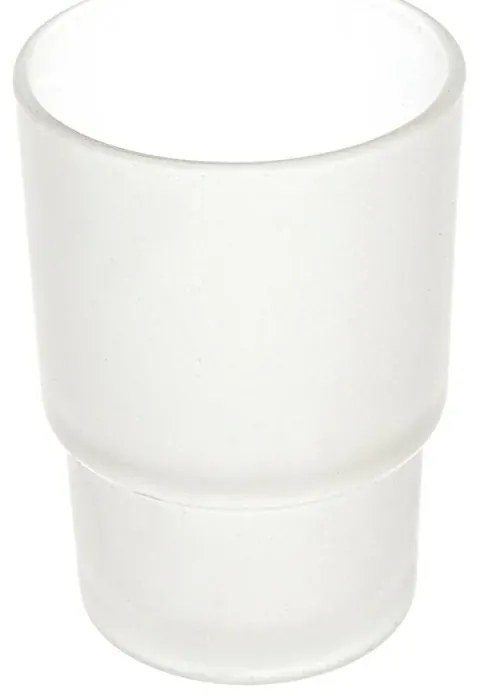 Bicchiere di ricambio per porta spazzolino a muro in vetro satinato