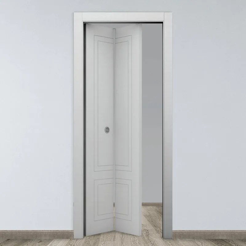 Porta pieghevole a libro simmetrica Nobel grigio L 70 x H 210 cm sinistra