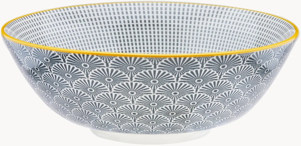 Set di 6 ciotole in porcellana Pattern
