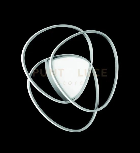 Plafoniera rose media silver 3000k 5685lm 70w dimmerabile d.67cm