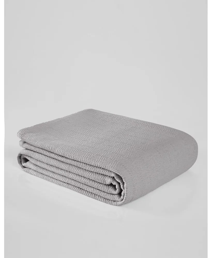 Copriletto in cotone grigio per letto matrimoniale 200x230 cm Serenity - Mijolnir