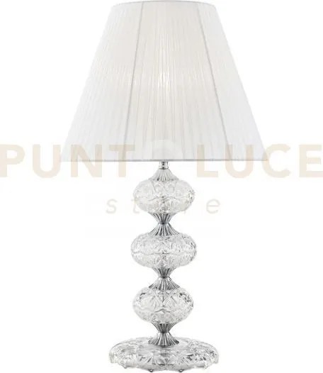 Lume incanto cromo 1 luce attacco e27 40x68cm in vetro cristallo