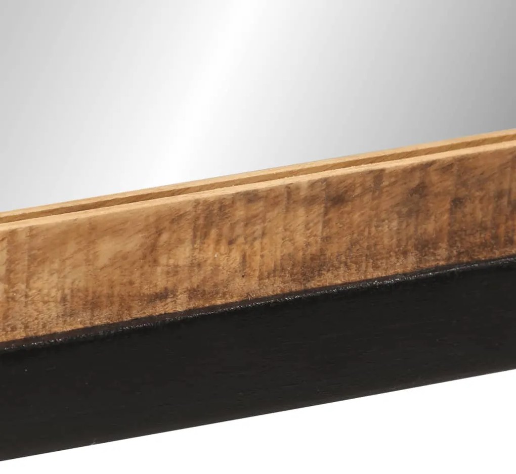 Specchio da bagno 55x1x60 cm in vetro e legno massello di mango