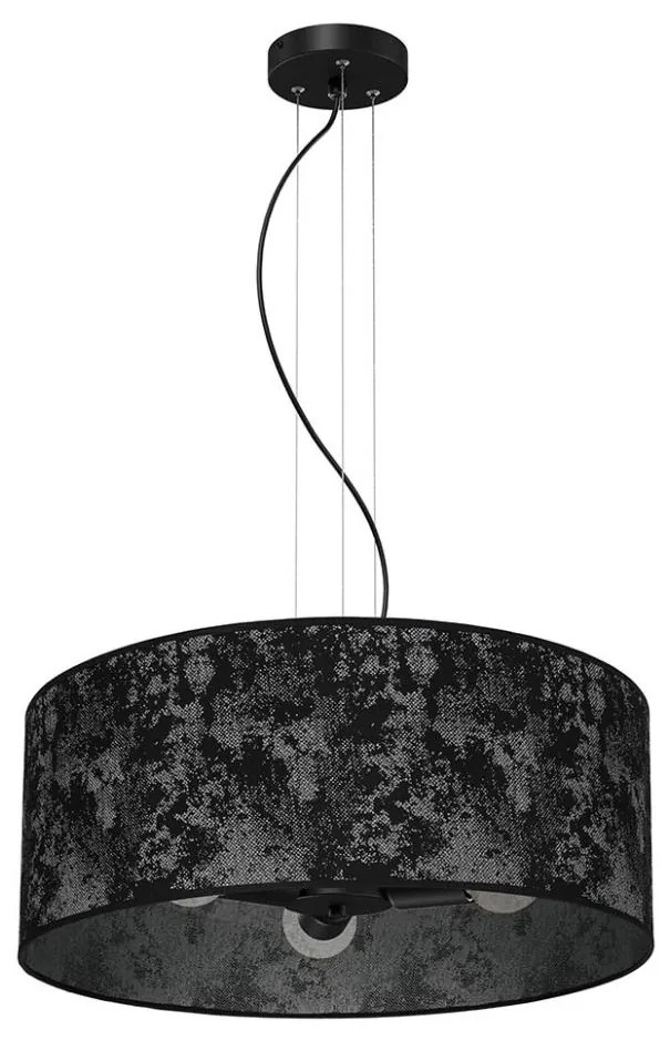 Lampadario su filo SATINO 3xE27/60W/230V nero/grigio