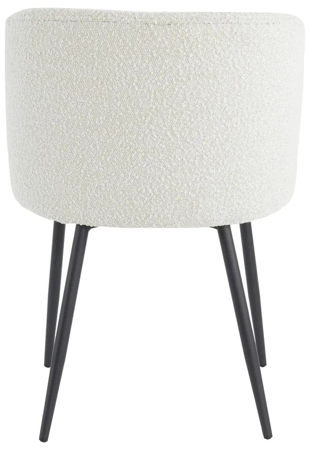 Sedia da pranzo bianca in imbottito Elyna – Light &amp; Living