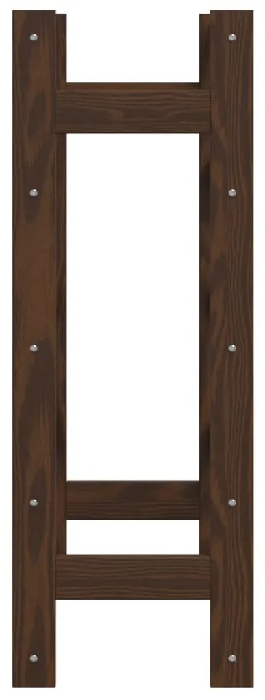 Portabottiglie per 20 bottiglie marrone legno massello di pino