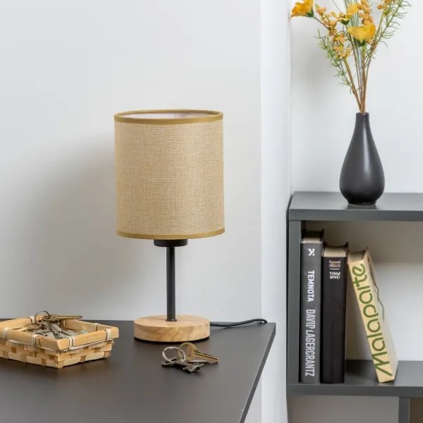 Brilagi - Lampada da tavolo NUBILA WOOD 1xE27/25W/230V quercia/marrone chiaro