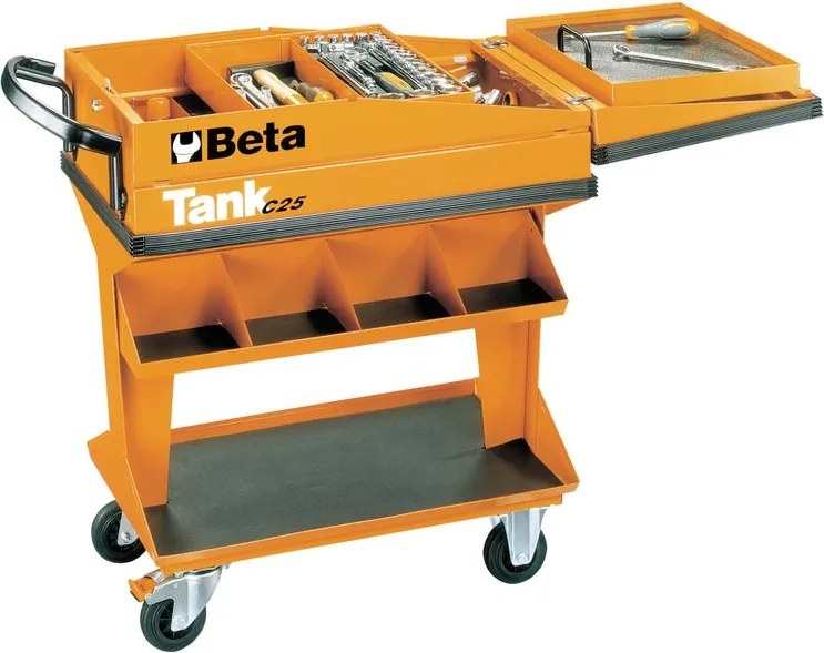 Carrello per officina BETA C25  4 ruote 1 cassetti , L 45 x H 81 cm
