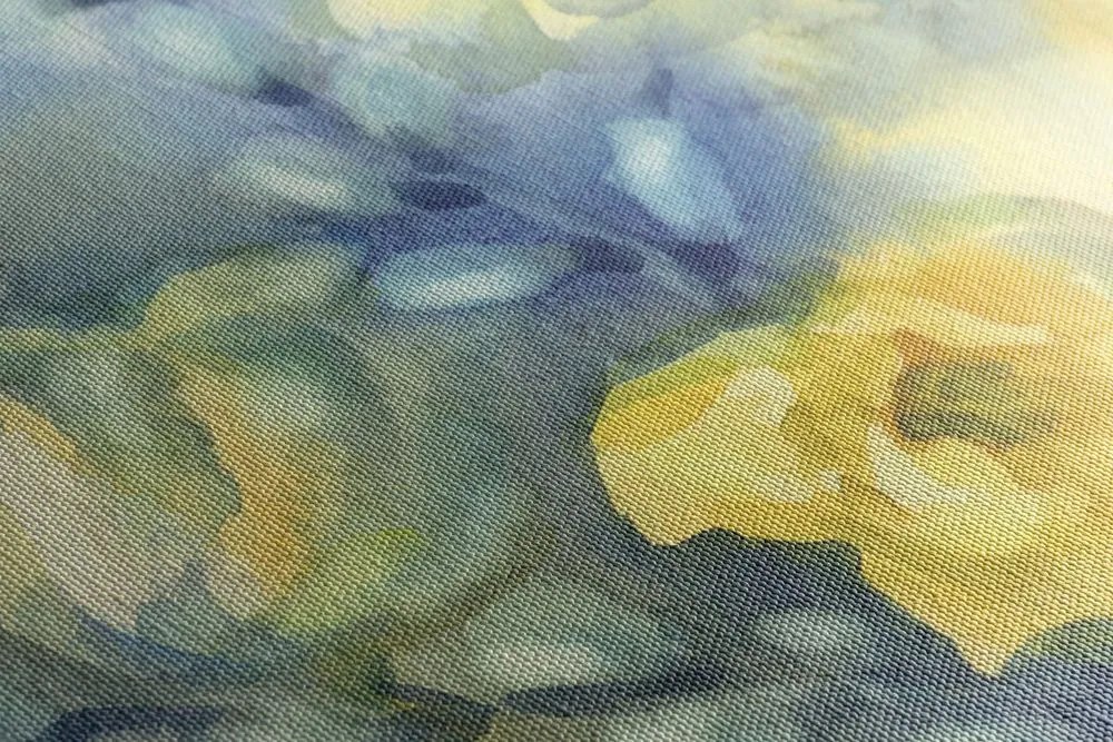 Stampa su tela – Tulipani gialli in acquerello