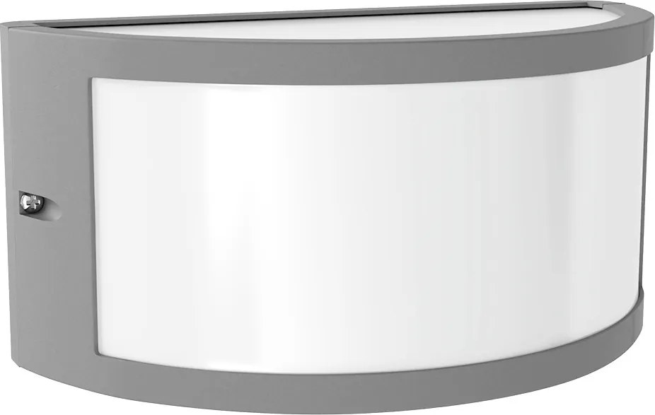 Applique Moon Design E27 Curva per Esterni IP65 - Grigia