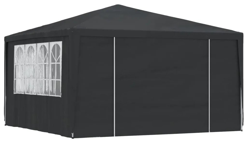 Gazebo Professionale Con Pareti 4x4 M Antracite 90 G/m² /