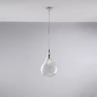 Lampadario Moderno Pluvia Trasparente 1 Luce E27