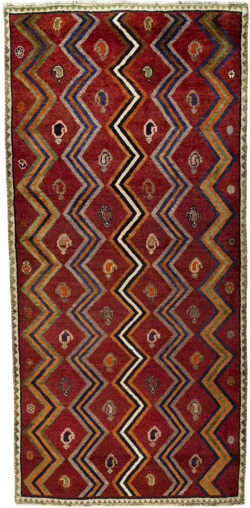 Gabbeh Tappeto persiano 230 x 110 Rosso (Iran) Annodato A Mano