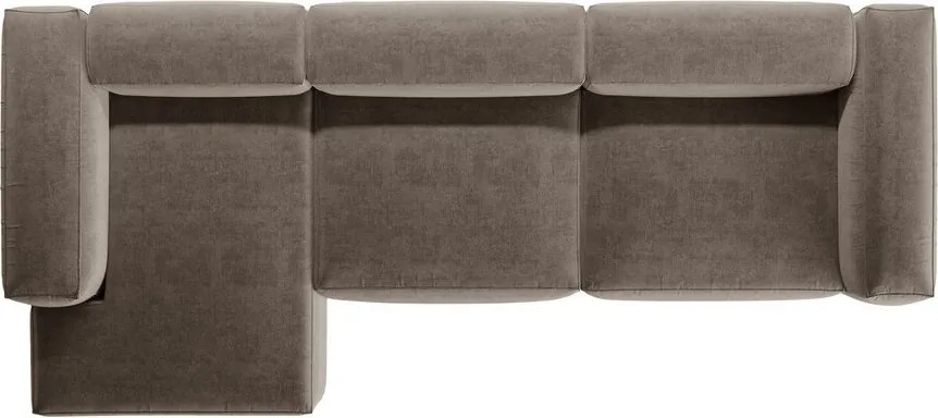 Divano angolare marrone (con penisola a sinistra/con chaise lounge) Bergamo – Cosmopolitan Design