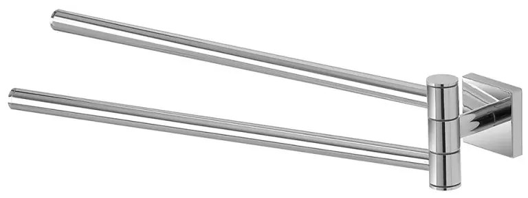 Porta asciugamani con 2 braccia a snodo in acciaio cromo serie Easy