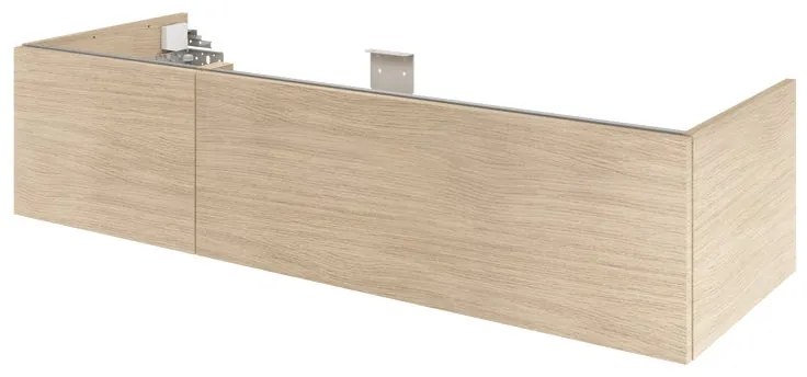Mobile da bagno sotto lavabo SENSEA Neo rovere lucido L 135 x H 32 x P 48 cm 1 cassetto, lavabo non incluso
