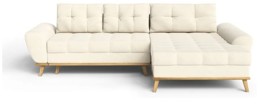 Divano letto angolare crema (penisola a destra) Balitco - Ropez