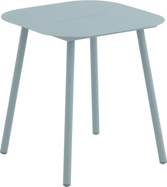 Tavolo da pranzo per giardino ANAFI NATERIAL struttura e superficie in alluminio blu per 2 persone 70x70cm