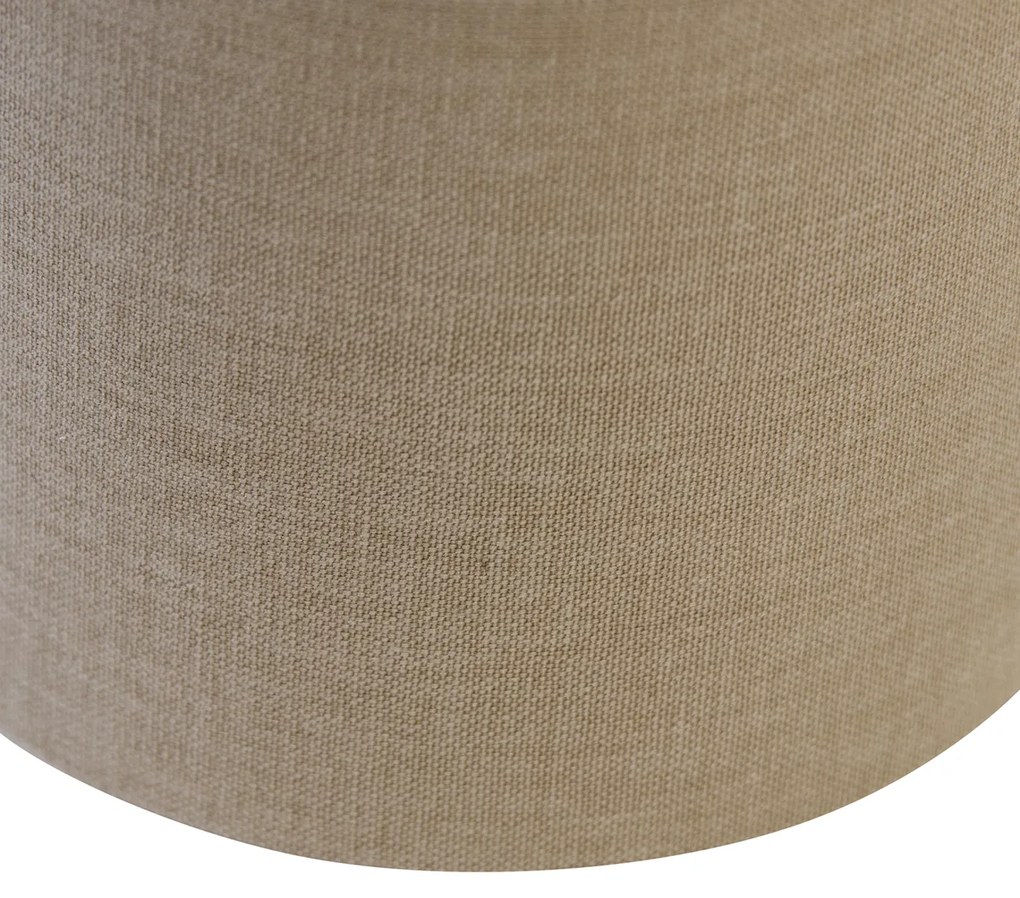 Paralume in tessuto marrone chiaro 18/18/14