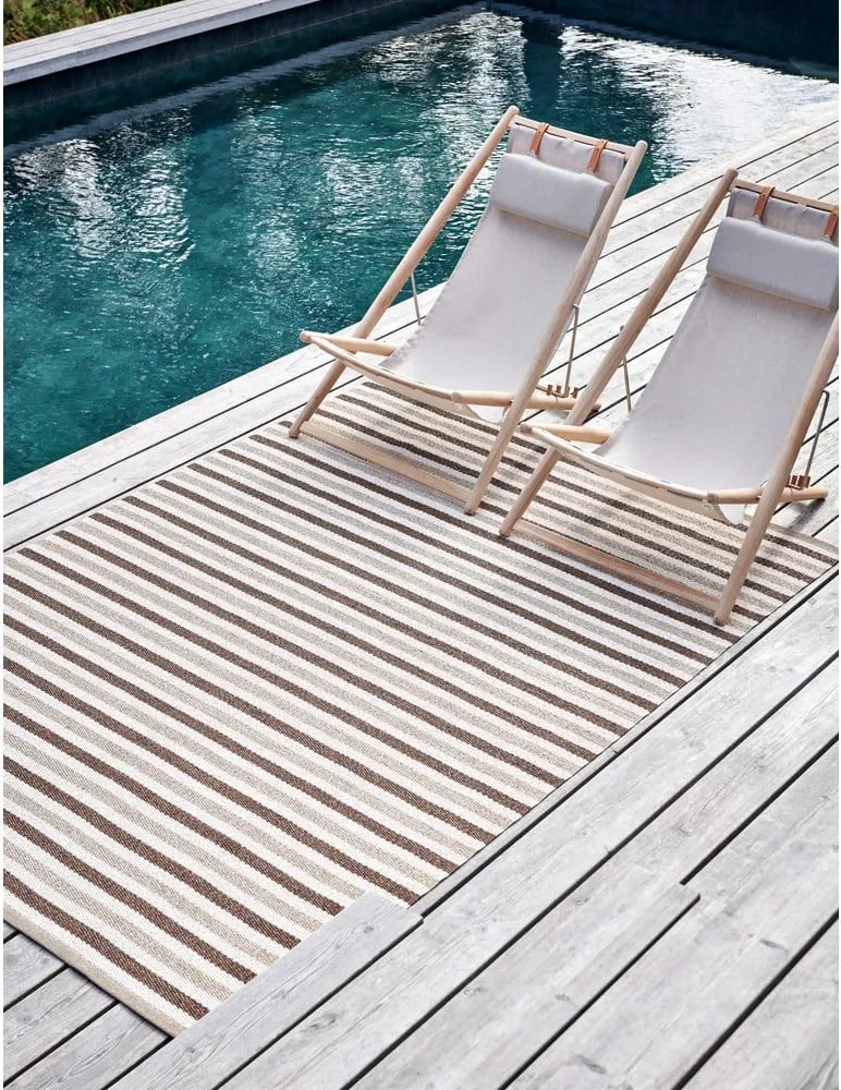 Passatoia da interno/esterno beige 70x240 cm Teo Brown – Pappelina