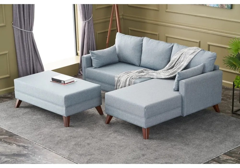 Divano angolare azzurro (angolo destro) Bella - Balcab Home