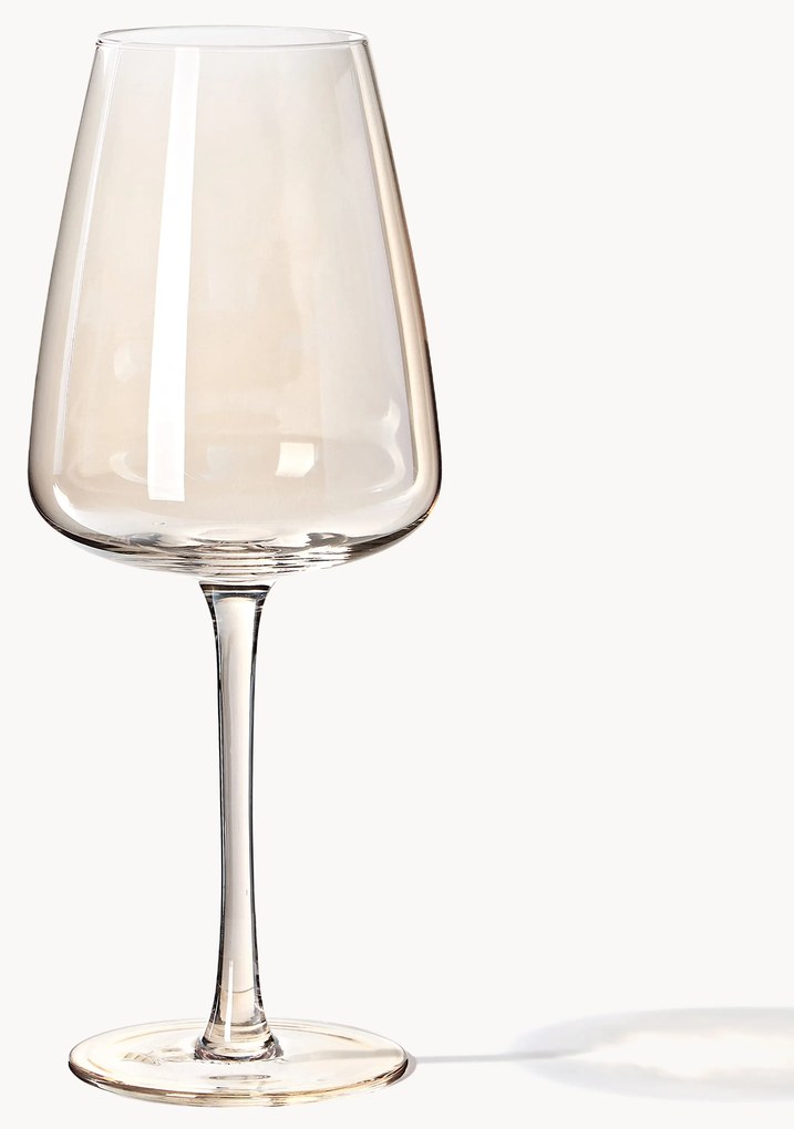 Set di 4 bicchieri da vino bianco in vetro soffiato Ellery