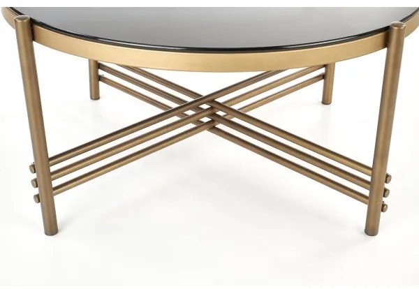 Tavolino ISMENA 41x80 cm oro/nero