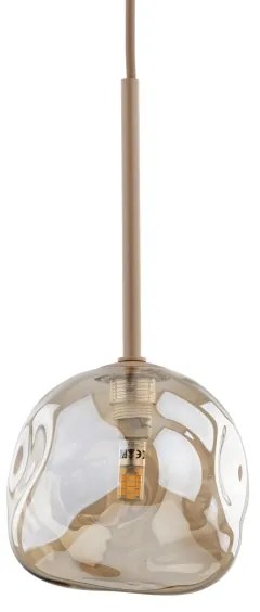 Lampada a sospensione con cavo LAVA 1xG9/8W/230V beige/fumo beige
