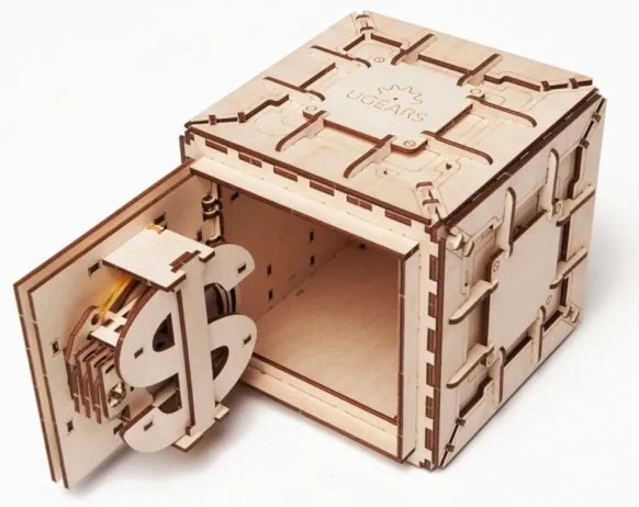 Ugears - 3D puzzle meccanico in legno Cassaforte