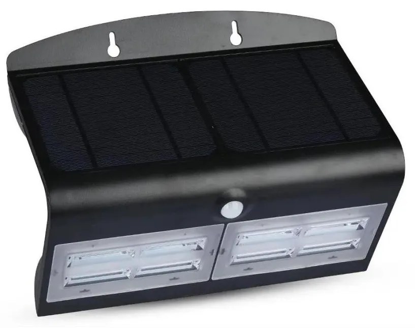 Lampada da parete solare a LED con sensore LED/7W/3,7V 4000K IP65 nero