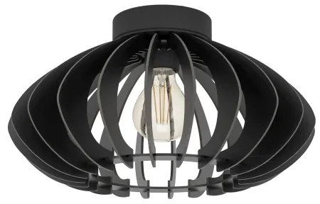 Eglo 900999 - Plafoniera COSSANO 1xE27/40W/230V diametro 38 cm nero