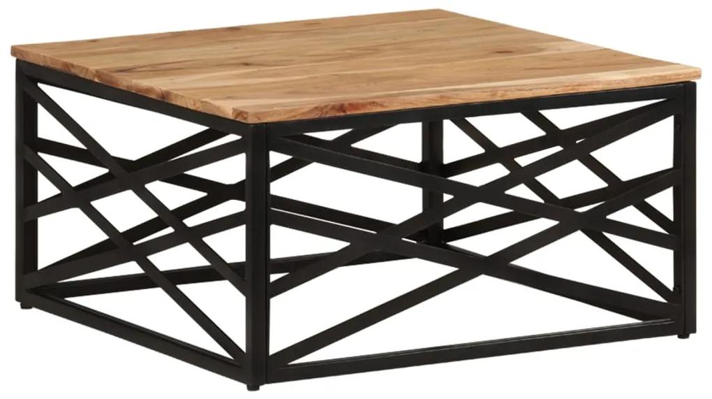 Tavolino da salotto 68x68x35 cm in legno massello di acacia
