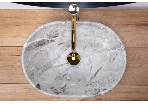 REA-U9888  - Lavabo da appoggio LARA 35x48,5 cm ceramica/effetto pietra