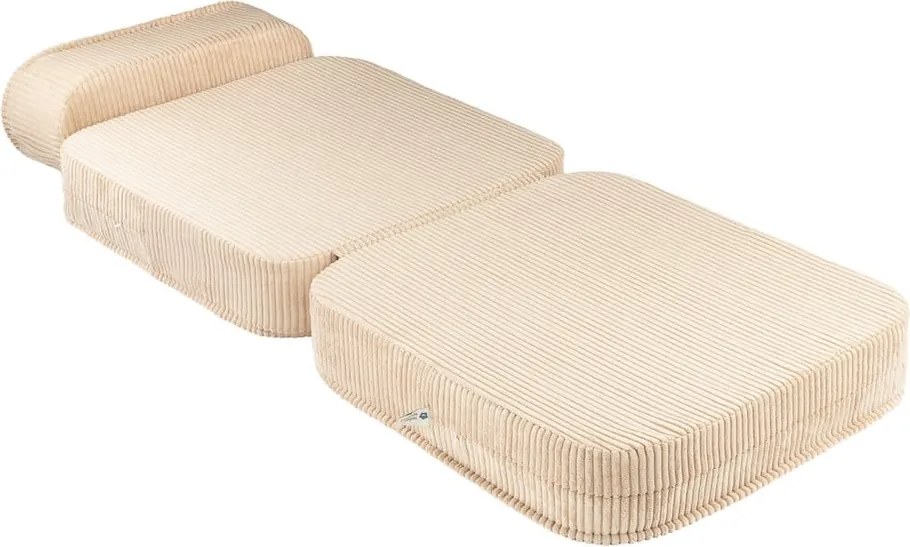 Poltrona per bambini marrone chiaro con rivestimento in velluto a coste Flip – Wigiwama