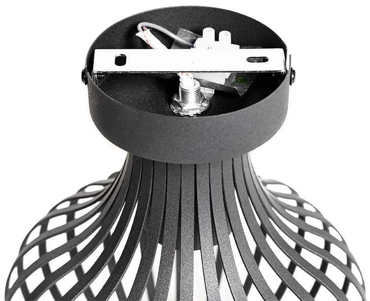 Plafoniera moderna nera 18 cm - Saffira