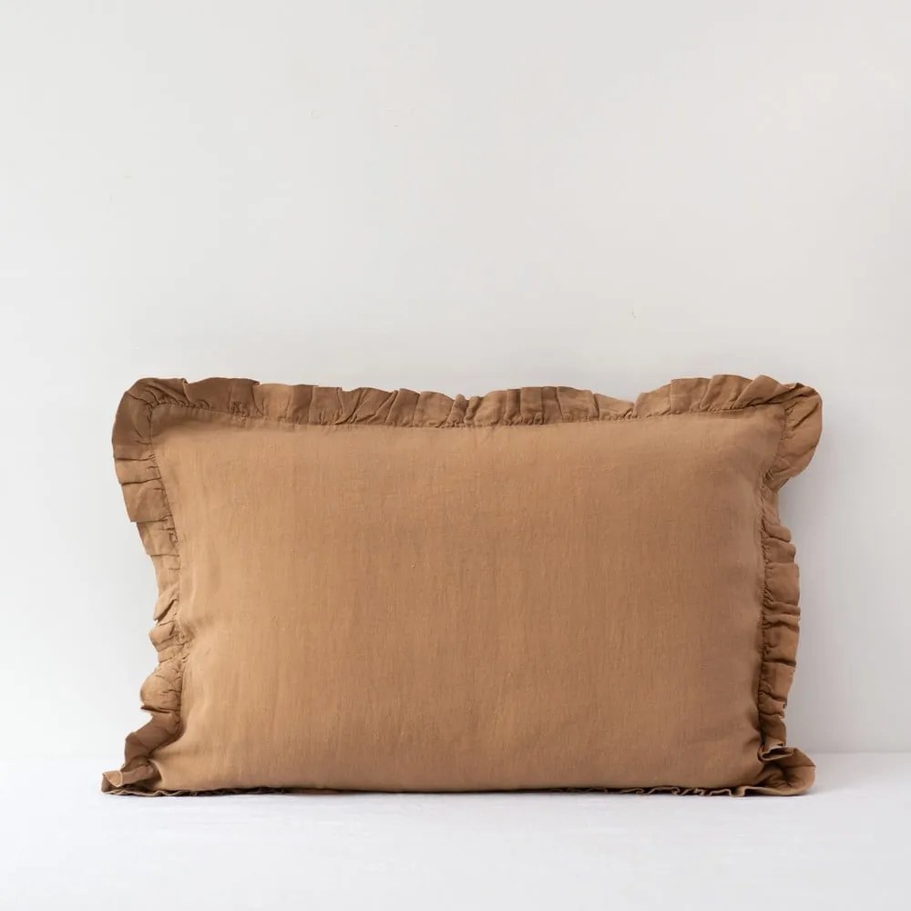 Federa di lino 40x40 cm Camel - Linen Tales