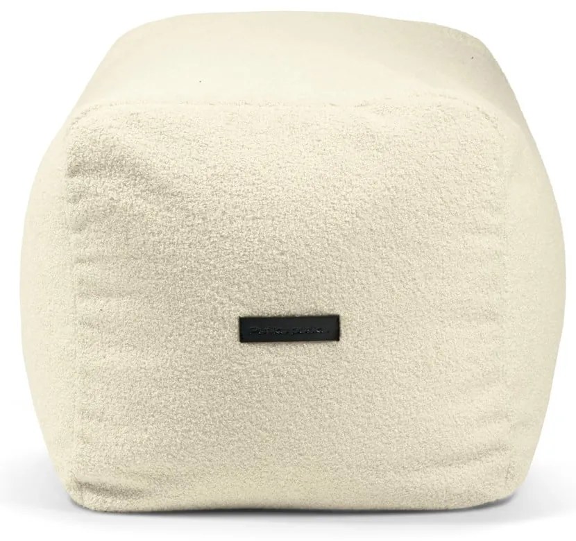 Puof a sacco grigio chiaro con rivestimento in bouclé Plus 70 Lounge – SLOWDOWN