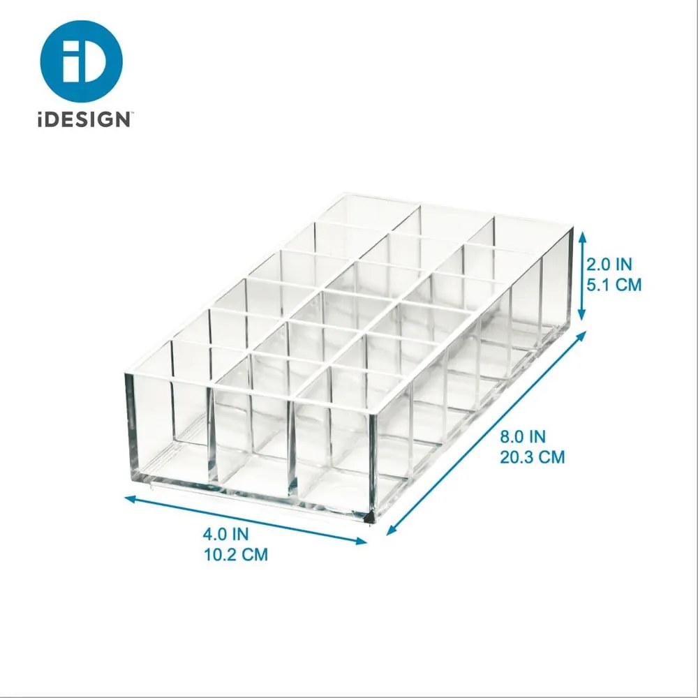 Organizzatore per cosmetici da bagno in plastica riciclata Lip Station - iDesign